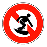 スノーボード禁止