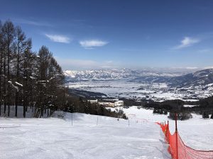 スタート地点から見た景色。最高の天気だ〜！